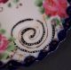 Pair Of Lovely Cobalt And Roses Dishes Japan Plates & Chargers photo 3
