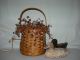 Vintage Basket Lamp Accent Light - Home Decor Primitives photo 3