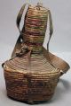 Native Basket Ethiopia E.  Africa Artifact Leather Container Utilitarian Ethnix Other photo 2