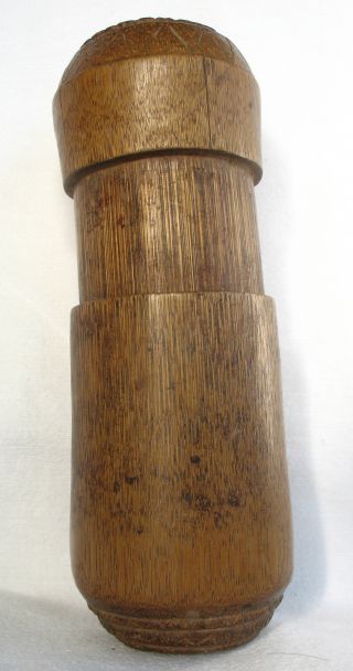 Bamboo Betelnut Container Timor Tribal Betel Nut Late 20th C photo