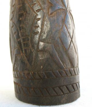 Timor Tribal Wooden Lime Container Cultural Artifact Late 20th C photo