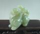 Fine Chinese Old Hetian Jade Carved Dragon And Chi Dragon Statue Other photo 1