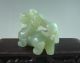 Fine Chinese Old Hetian Jade Carved Dragon And Chi Dragon Statue Other photo 2