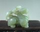 Fine Chinese Old Hetian Jade Carved Dragon And Chi Dragon Statue Other photo 3