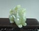 Fine Chinese Old Hetian Jade Carved Dragon And Chi Dragon Statue Other photo 4