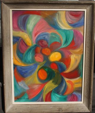 Morgan Russell,  Oil/b,  Listed Artist - Mid Century Modern Colorful Abstract photo