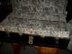 Antique Travel Trunk - Leather - With Inside Removeable Compartment 1900-1950 photo 2