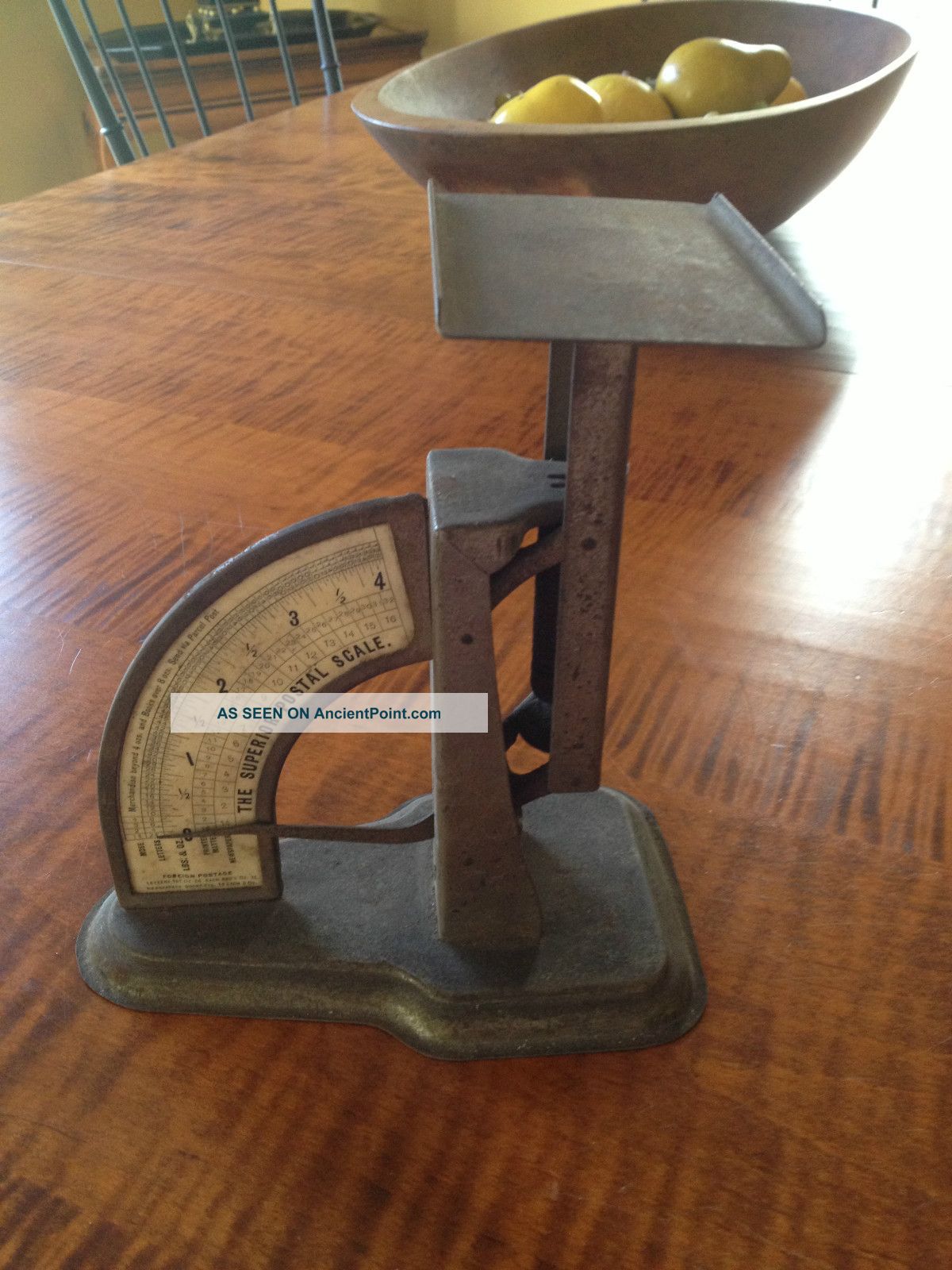 Antique Early 1900s Superior Postal Scale 4 Four Pound Desk Spring Scales photo