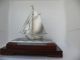 Finest Quality Antique Signed Japanese Sterling Silver Model Yacht Ship By Seki Other photo 1