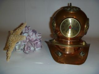 Brass And Copper Nautical Diving Helmet - Desktop Clock photo