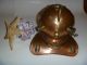 Brass And Copper Nautical Diving Helmet - Desktop Clock Clocks photo 3