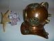 Brass And Copper Nautical Diving Helmet - Desktop Clock Clocks photo 4