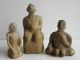 3 Old Clay Earthenware Men Sculptures Statues Figures 462grams Thailand Asia Statues photo 10