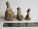 3 Old Clay Earthenware Men Sculptures Statues Figures 462grams Thailand Asia Statues photo 5