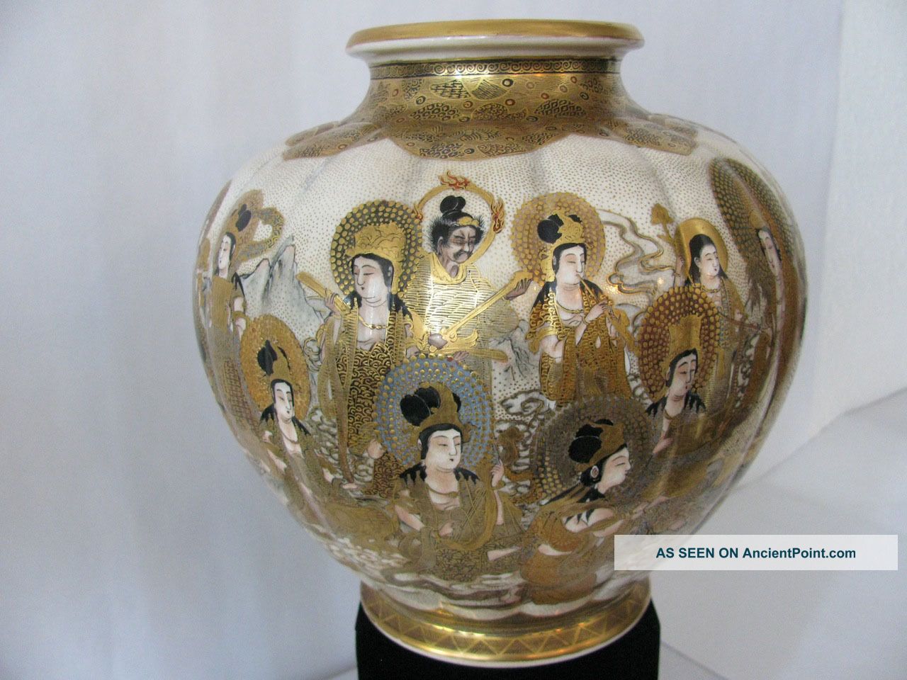 Museum Quality Antique Satsuma Vase / Meiji Period Signed - 10 