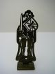 A Handmade Brass Figurine Medieval Figure Of Roland From Bremen German 19th Cent Metalware photo 1