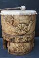 Xxl Huehuetl Drum Mexican Aztec Antique Musical Percussion Ethnic Instrument Percussion photo 4