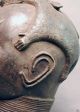 Rare Bronze Benin Metal Lostwax Method Leopard Nigeria Helmet Shrine Head Ethnix Other photo 8