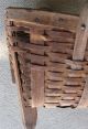 Antique Large Splint Wood Handle Basket W/ Legs Laundry Gathering Utility Basket Primitives photo 9