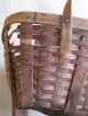 Antique Large Splint Wood Handle Basket W/ Legs Laundry Gathering Utility Basket Primitives photo 7