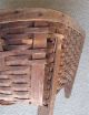 Antique Large Splint Wood Handle Basket W/ Legs Laundry Gathering Utility Basket Primitives photo 8