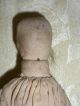 Antique 19th Century Old Rag Doll Dress Handdrawn Face With Hair Primitives photo 2