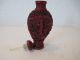 Asian Carved Red Snuff Bottle 19th To 20th Century Snuff Bottles photo 1