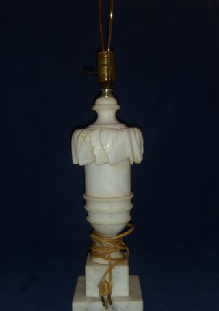 Antique Neoclassical Alabaster Lamp Nr photo