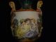 Antique Capodimonte Large Table Lamp - Pierced Classical Cherub Putti 2 Of 2 Lamps photo 7