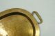 Antique Russian Imperial Brass Hand Hammered Oval Samovar Tray Platter Ca 1900 Metalware photo 3