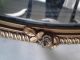 Antique Gold Gilt Gesso Oval Mirror Fancy Roses Fleur De Lis Mirrors photo 2