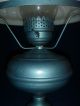 Antique Blue Converted Hurricane Parlor Table Lamp Milk Glass Oil Aladdin Lamps photo 3
