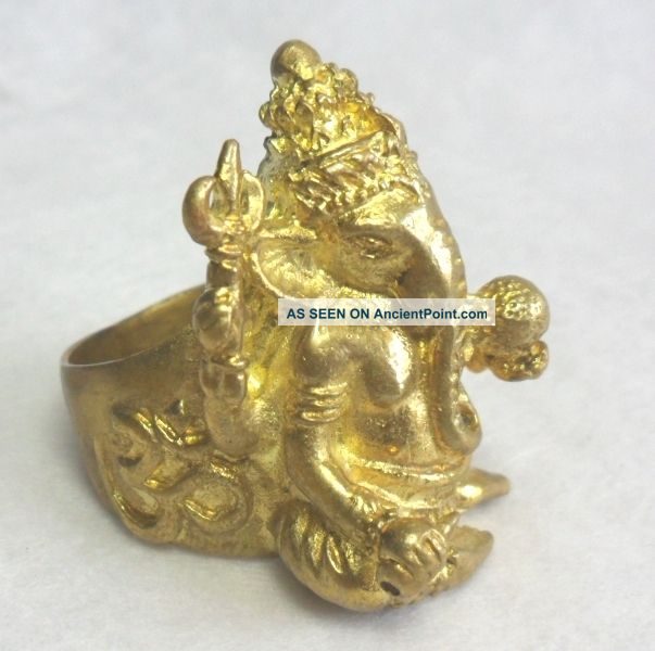 New Collection God Ring Lord Brass Gold Yellow For Men Amulets photo