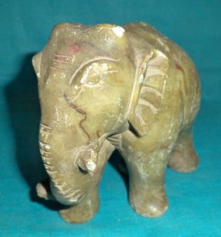 Vintage Rare Hand Crafted Marble Stone Decorative Elephant Figure Collectible photo