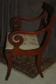 Stunning Solid Mahogany Needlepoint Victorian Arm Chair Late 19th Century 1800-1899 photo 5