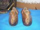 Pair Vintage Wooden Shoe Factory Industrial Mold Size 5 1/2 D Last 3095 Form Primitives photo 4