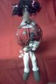 Seated Fabric Doll In Christmas Theme Clothing Primitives photo 7