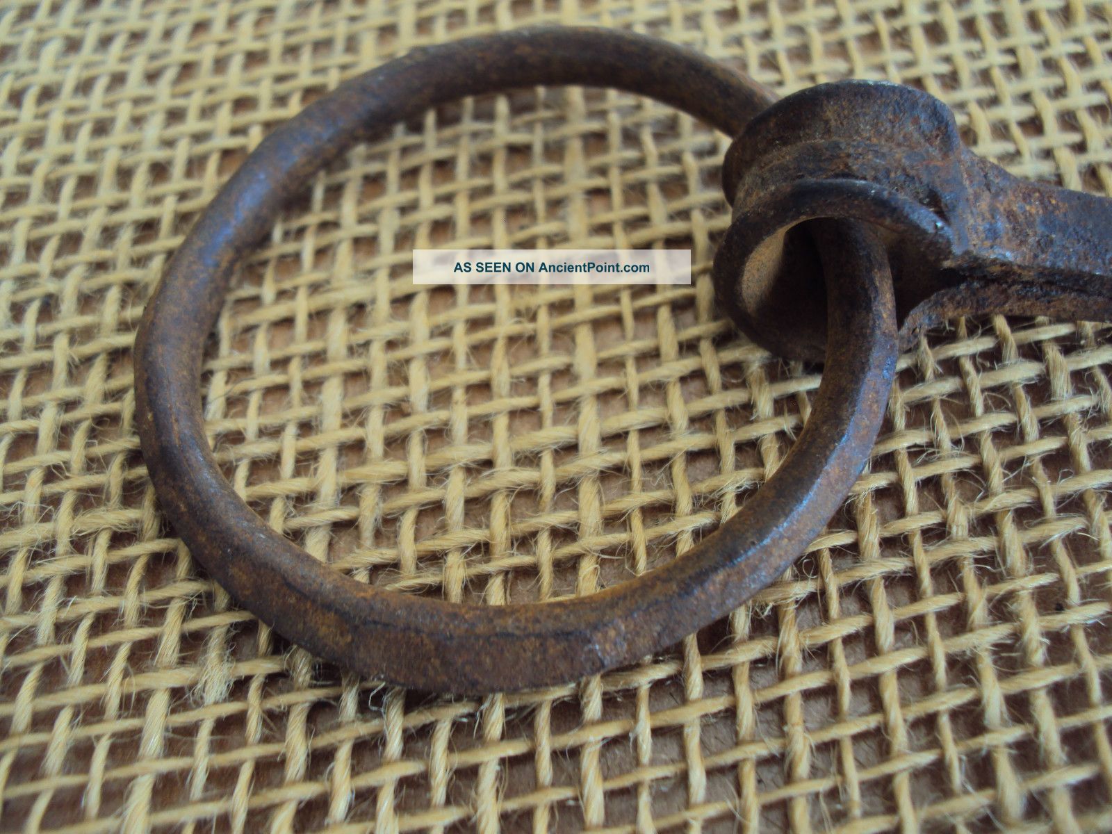Old Hand - Wrought Iron Ring For Primitive Handle Primitives photo