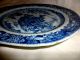 Antique Canton China Plate Chinese 1700s Handpainted Blue/white Import 18th Cent Plates photo 2