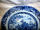 Antique Canton China Plate Chinese 1700s Handpainted Blue/white Import 18th Cent Plates photo 4