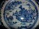 Antique Canton China Plate Chinese 1700s Handpainted Blue/white Import 18th Cent Plates photo 7