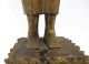 1800 ' S Late Khmer Standing Buddha Begging Ascetic Monk Wood Carving Gilt Nr Yqz Statues photo 2