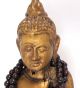 1800 ' S Late Khmer Standing Buddha Begging Ascetic Monk Wood Carving Gilt Nr Yqz Statues photo 6