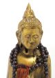 1800 ' S Late Khmer Standing Buddha Begging Ascetic Monk Wood Carving Gilt Nr Yqz Statues photo 8