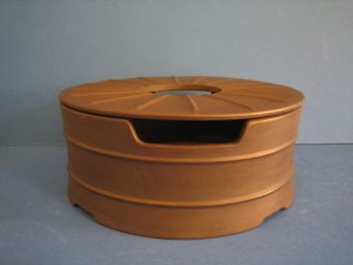 2 Piece Fluted Warmer Stand Flamestone Brown Dansk Design Danmark 7hq Danish photo