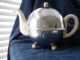 Vintage Art Deco Pottery & Hammered Chrome Everhot Tea Set Teapot Jug & Bowl Art Deco photo 2