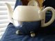 Vintage Art Deco Pottery & Hammered Chrome Everhot Tea Set Teapot Jug & Bowl Art Deco photo 3