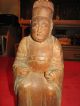 Anitque Chinese Wooden Statue Of Kitchen Goddess Men, Women & Children photo 3