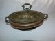 Vintage Hand Made Copper Bowl With Lid Metalware photo 3