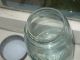 Vintage Masons Patent Nov.  30,  1858 & Cross Aqua Glass Quart Fruit Jar & Zinc Lid Primitives photo 9